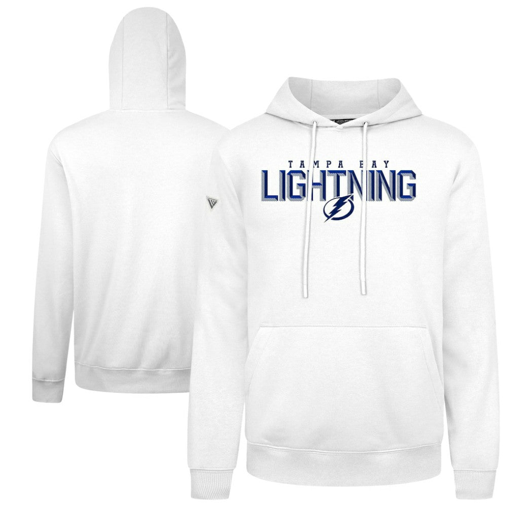 Tampa Bay Lightning Levelwear Podium Carve Pullover Hoodie - White | US 203146410