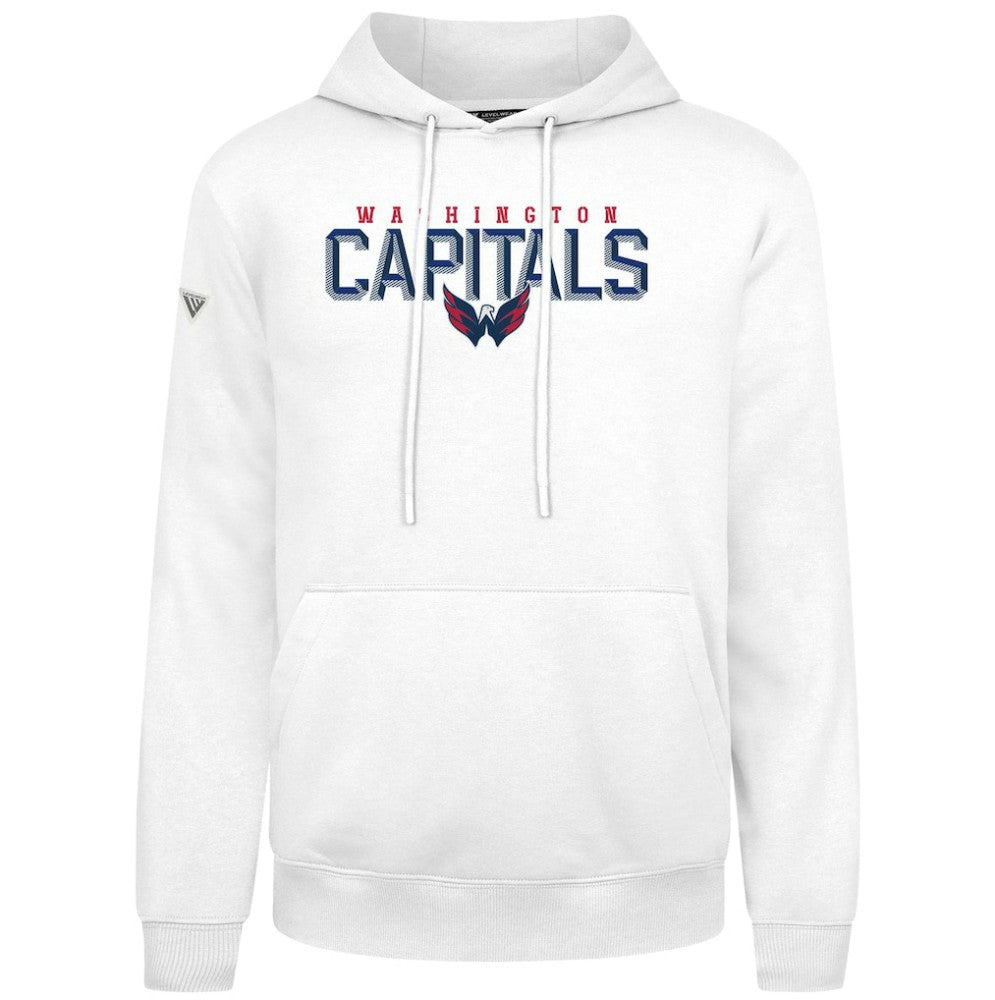Washington Capitals Levelwear Podium Carve Pullover Hoodie - White | US 203146413