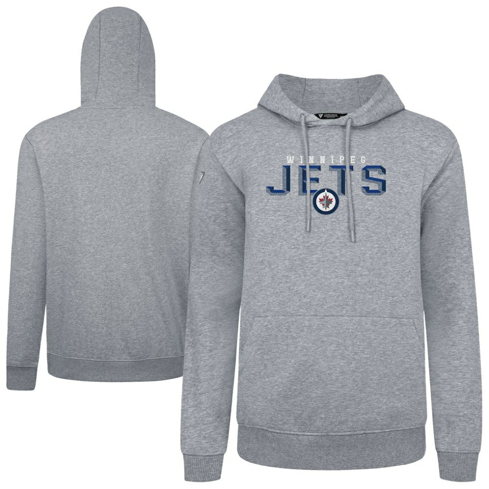 Winnipeg Jets Levelwear Podium Carve Pullover Hoodie - Gray | US 203146414