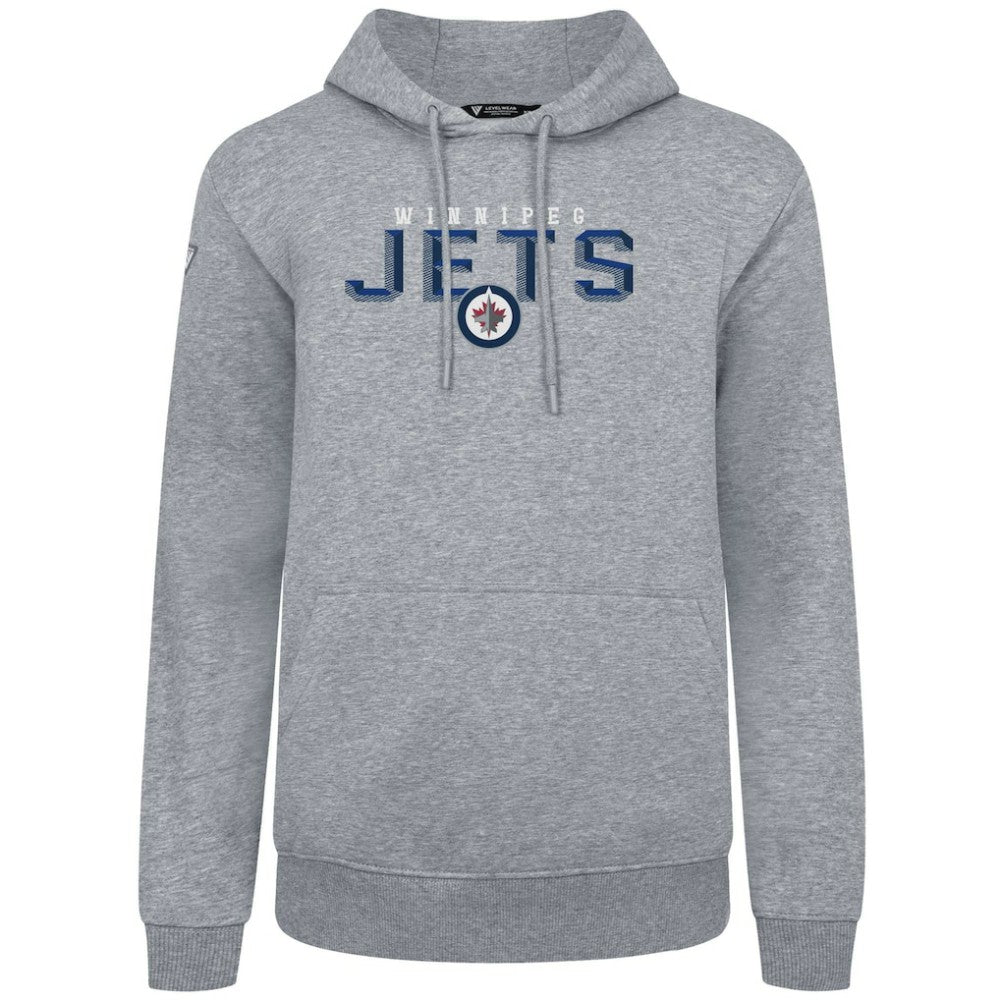 Winnipeg Jets Levelwear Podium Carve Pullover Hoodie - Gray | US 203146414