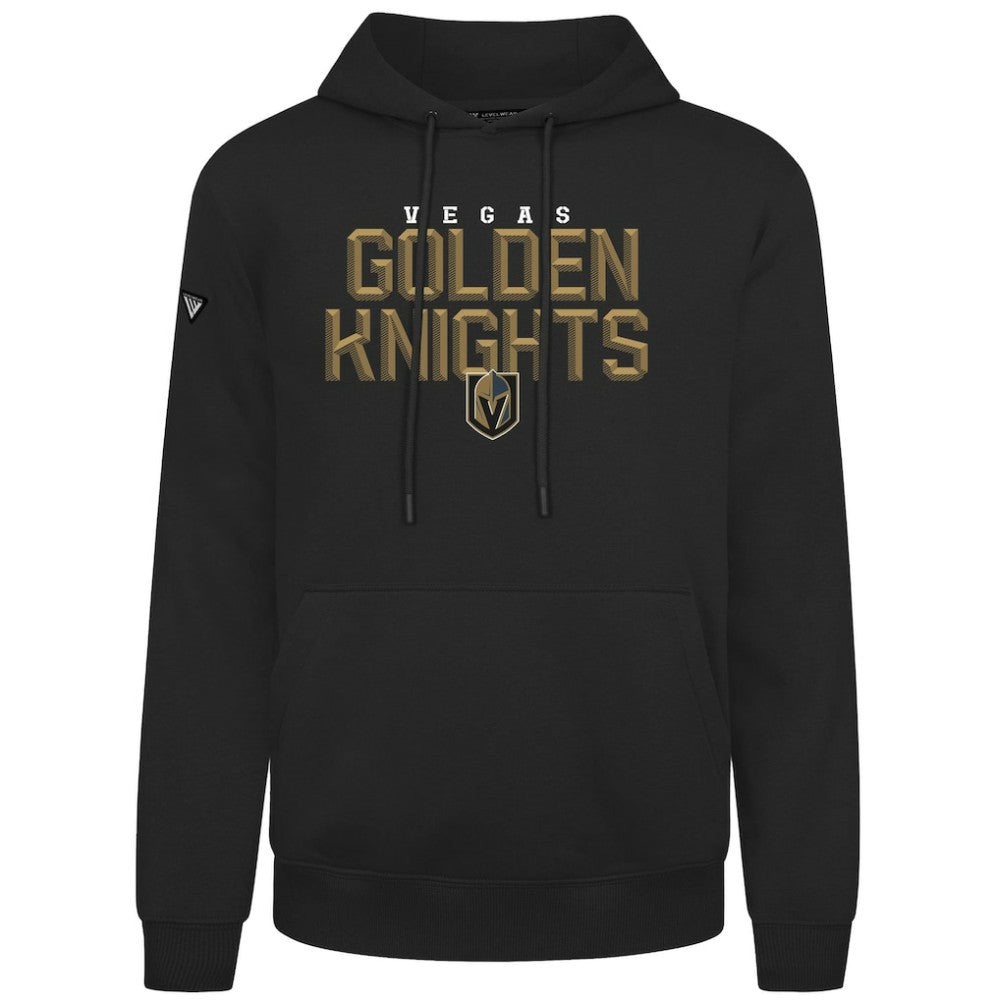 Vegas Golden Knights Levelwear Podium Carve Pullover Hoodie - Black | US 203146419