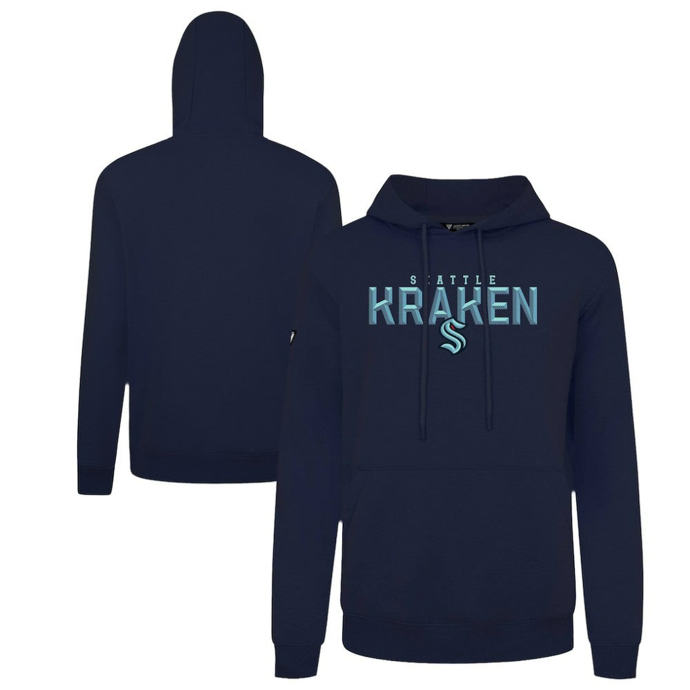 Seattle Kraken Levelwear Podium Carve Pullover Hoodie - Navy | US 203146423