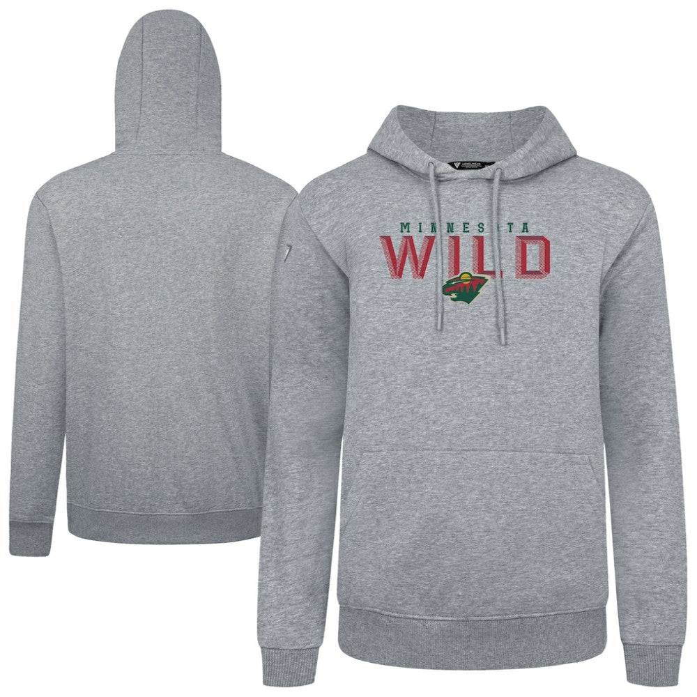 Minnesota Wild Levelwear Podium Carve Pullover Hoodie - Gray | US 203146424