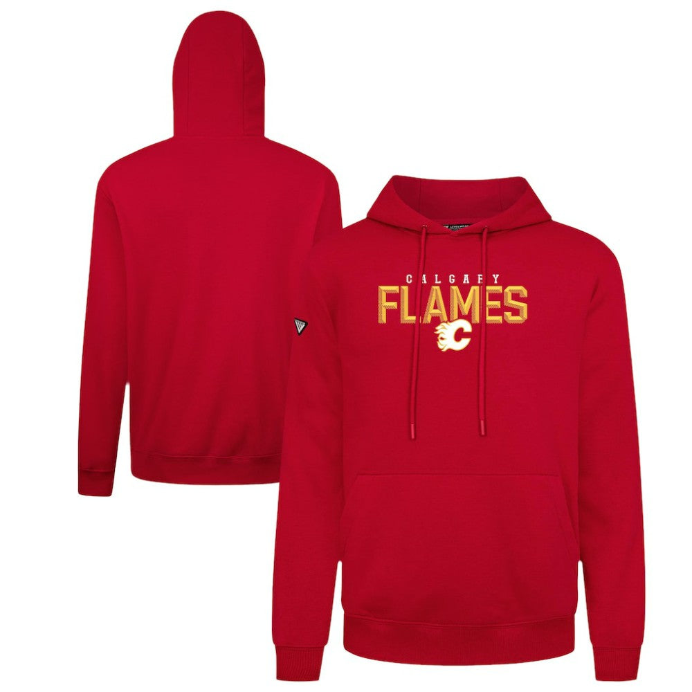 Calgary Flames Levelwear Podium Carve Pullover Hoodie - Red | US 203146428