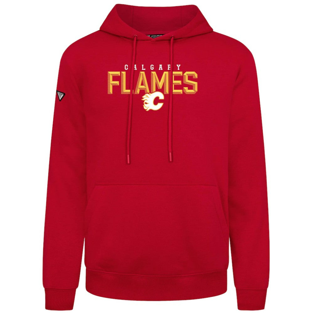 Calgary Flames Levelwear Podium Carve Pullover Hoodie - Red | US 203146428