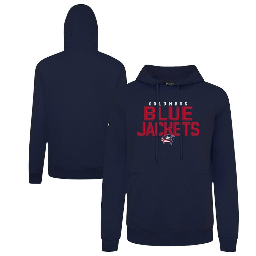 Columbus Blue Jackets Levelwear Podium Carve Pullover Hoodie - Navy | US 203146432