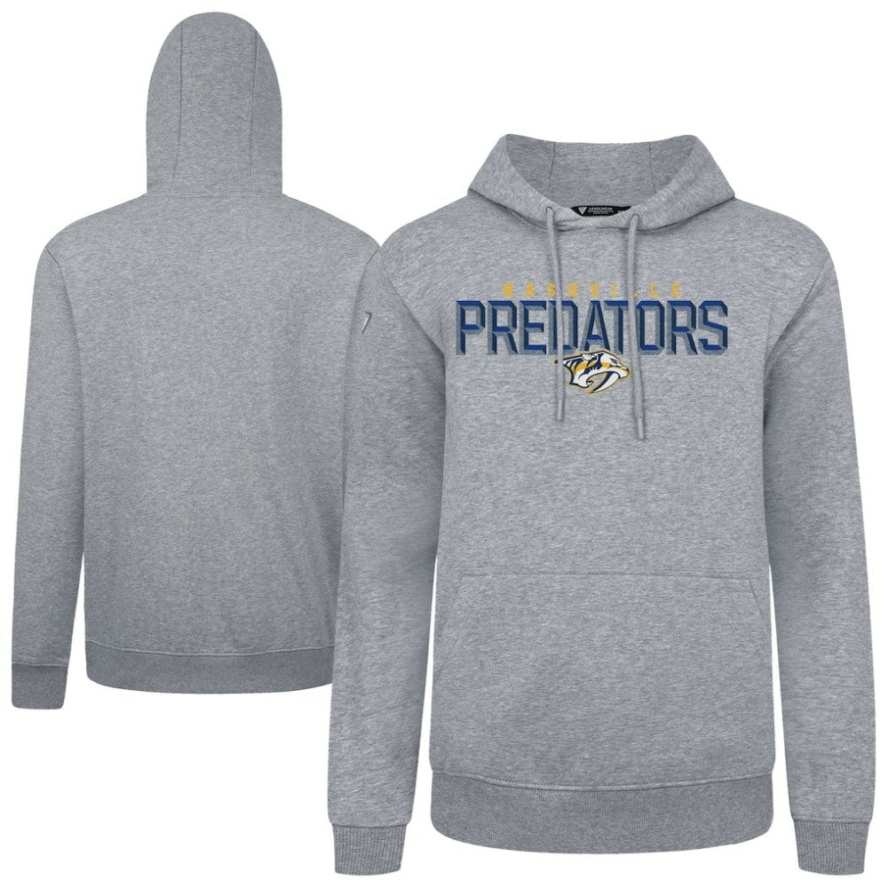 Nashville Predators Levelwear Podium Carve Pullover Hoodie - Gray | US 203146434