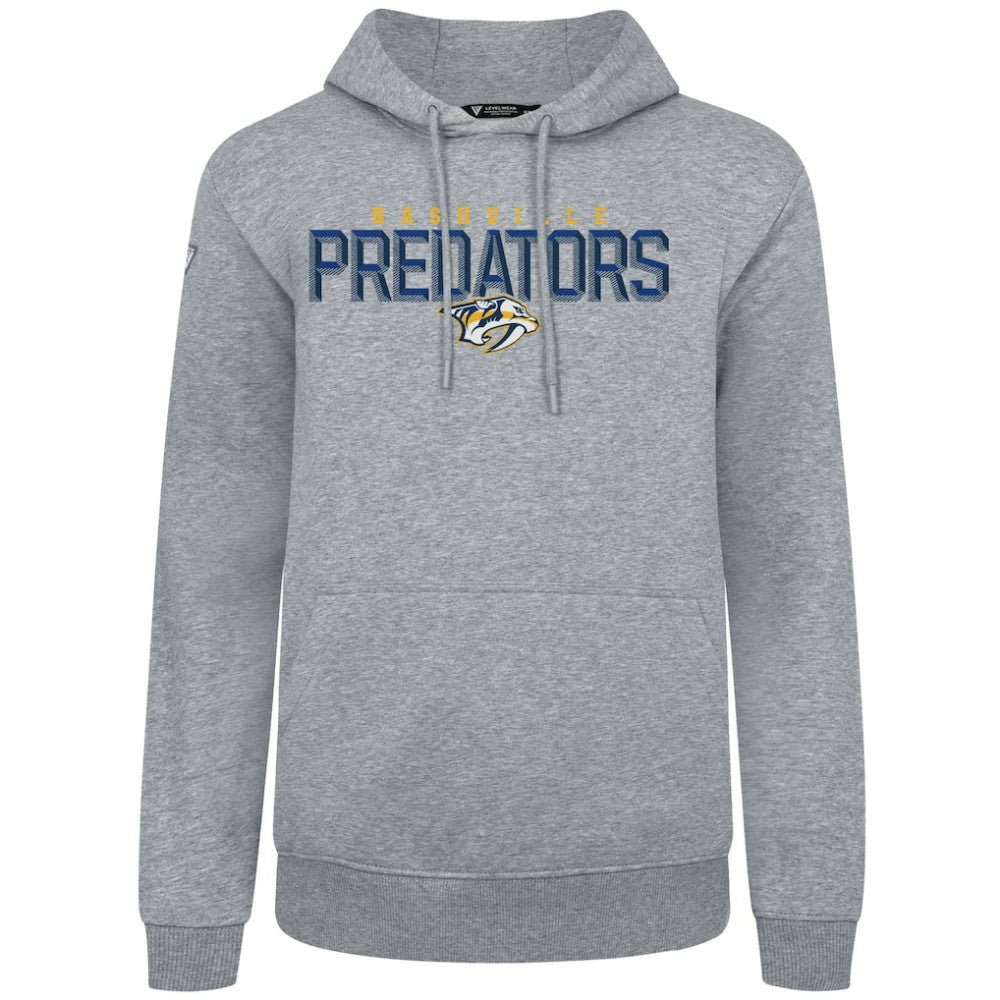 Nashville Predators Levelwear Podium Carve Pullover Hoodie - Gray | US 203146434