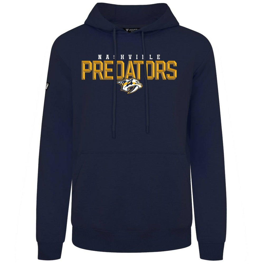 Nashville Predators Levelwear Podium Carve Pullover Hoodie - Navy | US 203146435