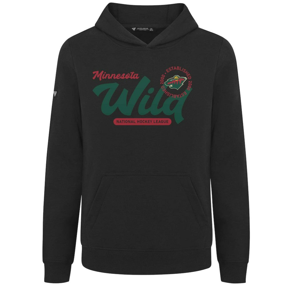 Minnesota Wild Levelwear Youth Podium Monument Pullover Hoodie - Black | US 203146440