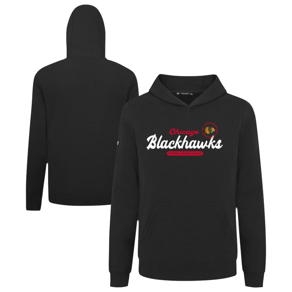 Chicago Blackhawks Levelwear Youth Podium Monument Pullover Hoodie - Black | US 203146442