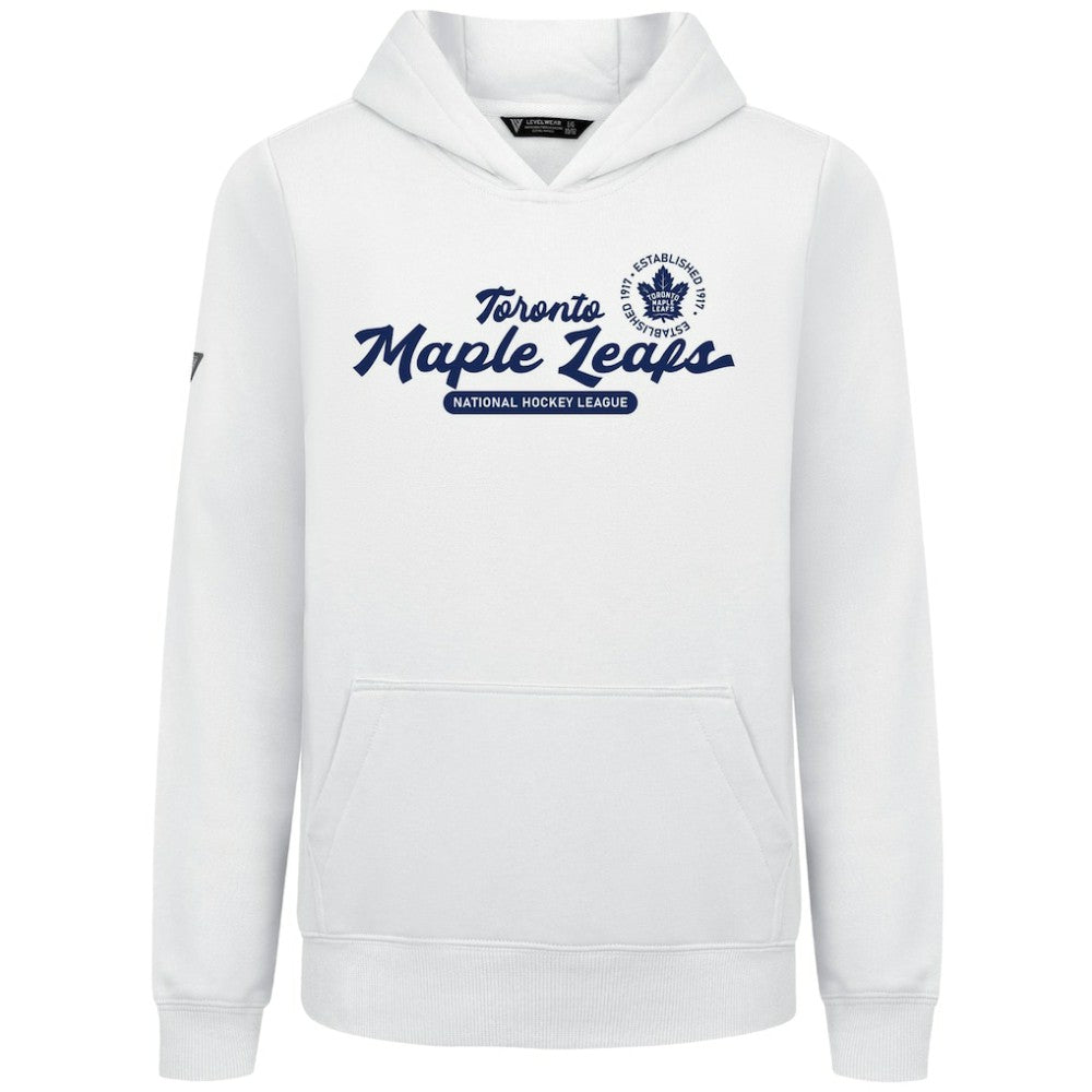Toronto Maple Leafs Levelwear Youth Podium Monument Pullover Hoodie - White | US 203146444