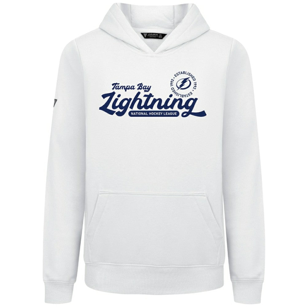 Tampa Bay Lightning Levelwear Youth Podium Monument Pullover Hoodie - White | US 203146446