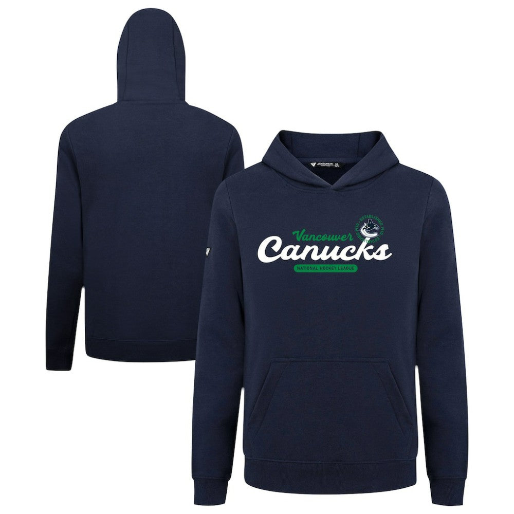 Vancouver Canucks Levelwear Youth Podium Monument Pullover Hoodie - Navy | US 203146447