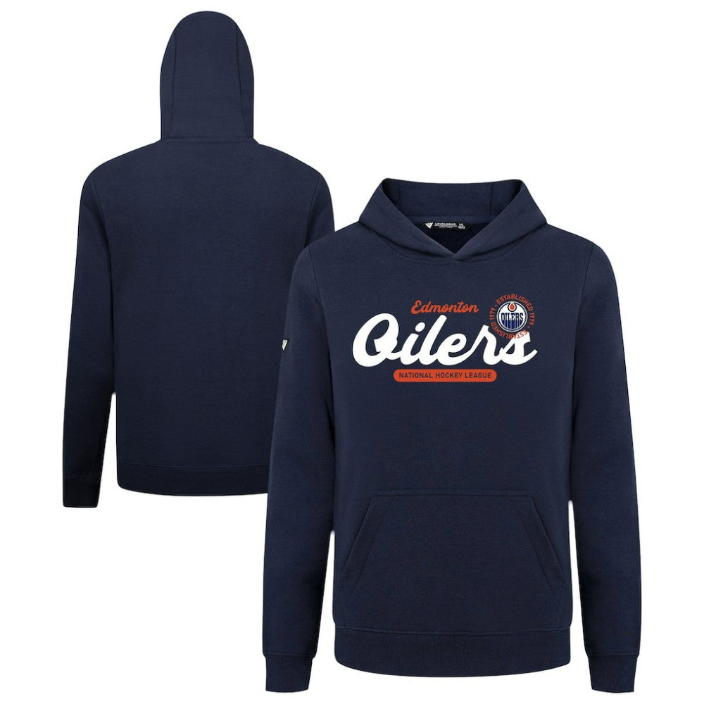 Edmonton Oilers Levelwear Youth Podium Monument Pullover Hoodie - Navy | US 203146450