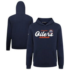 Edmonton Oilers Levelwear Youth Podium Monument Pullover Hoodie - Navy | US 203146450