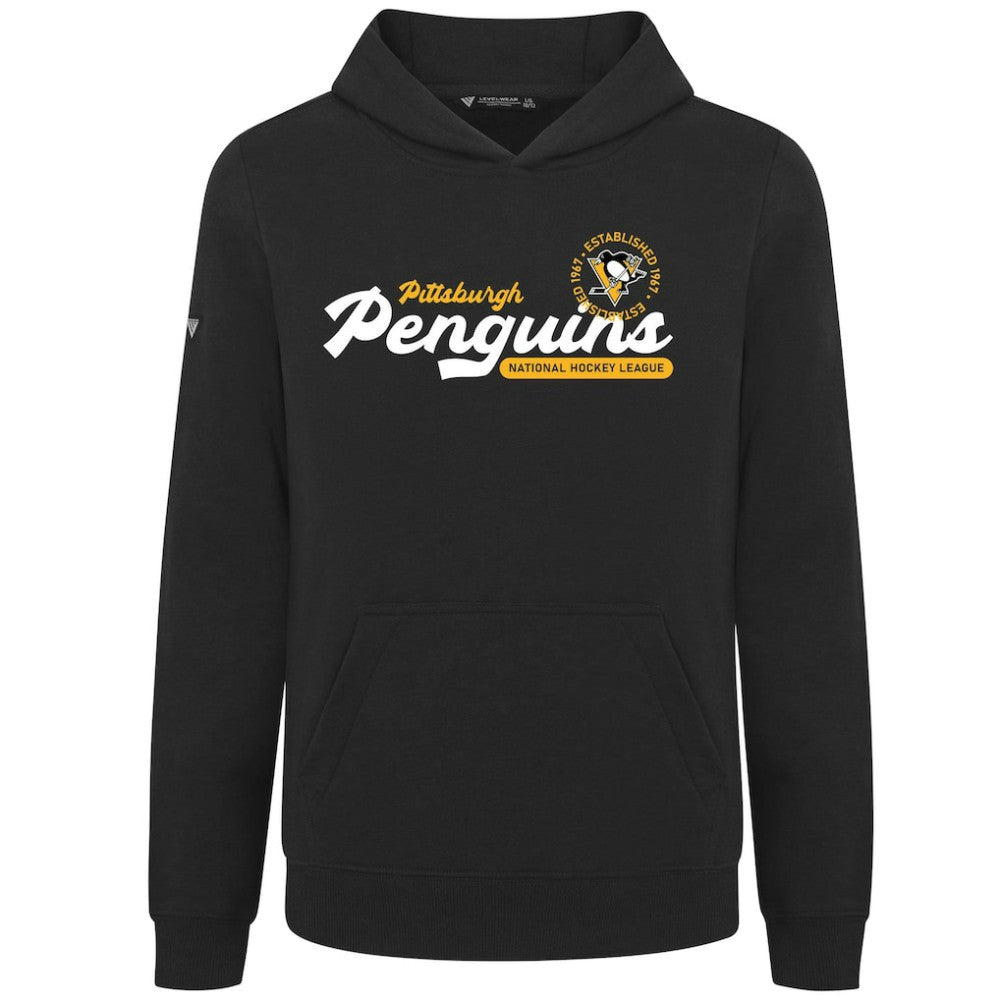 Pittsburgh Penguins Levelwear Youth Podium Monument Pullover Hoodie - Black | US 203146463
