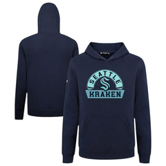 Seattle Kraken Levelwear Youth Podium Banner Arch Pullover Hoodie - Navy | US 203146467