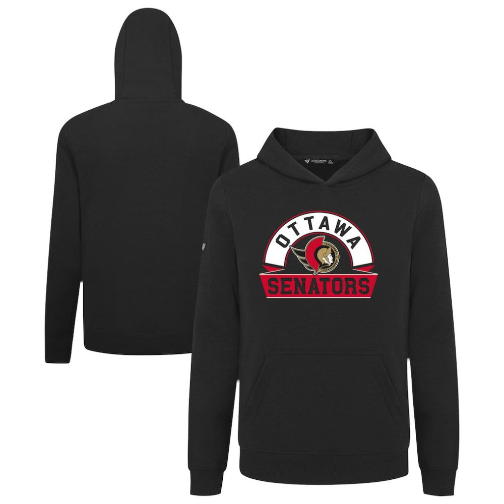 Ottawa Senators Levelwear Youth Podium Banner Arch Pullover Hoodie - Black | US 203146469