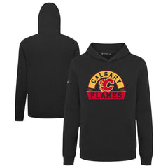 Calgary Flames Levelwear Youth Podium Banner Arch Pullover Hoodie - Black | US 203146470