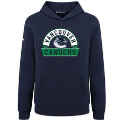 Vancouver Canucks Levelwear Youth Podium Banner Arch Pullover Hoodie - Navy | US 203146472