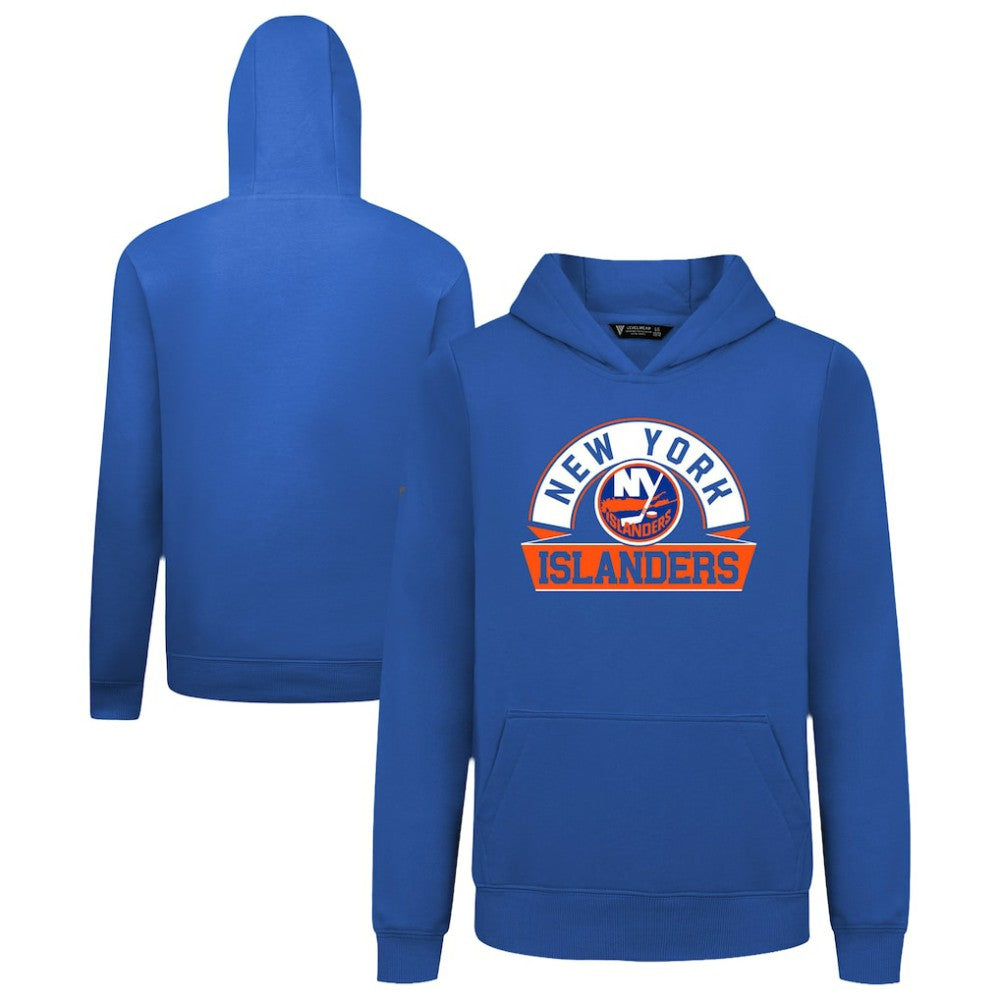 New York Islanders Levelwear Youth Podium Banner Arch Pullover Hoodie - Royal | US 203146477