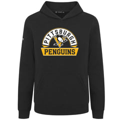 Pittsburgh Penguins Levelwear Youth Podium Banner Arch Pullover Hoodie - Black | US 203146479