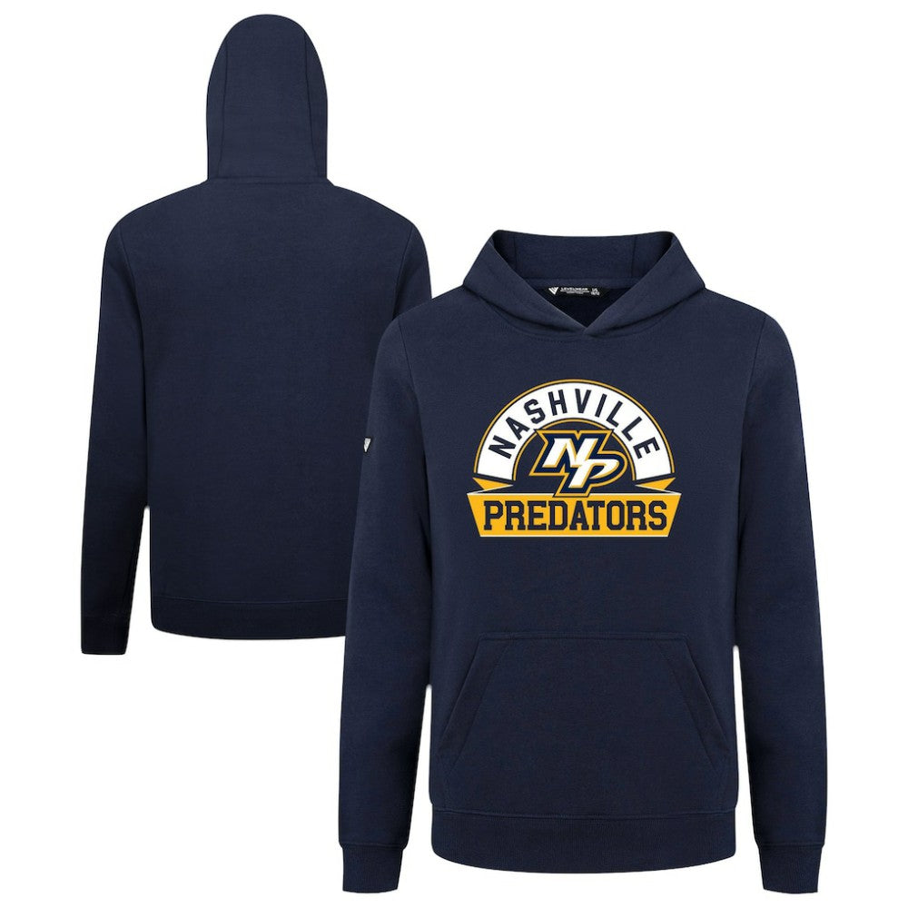 Nashville Predators Levelwear Youth Podium Banner Arch Pullover Hoodie - Navy | US 203146482