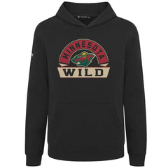 Minnesota Wild Levelwear Youth Podium Banner Arch Pullover Hoodie - Black | US 203146486