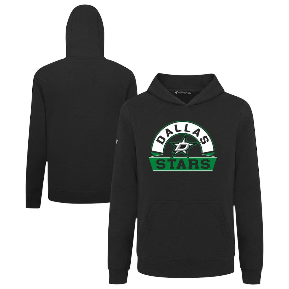 Dallas Stars Levelwear Youth Podium Banner Arch Pullover Hoodie - Black | US 203146491