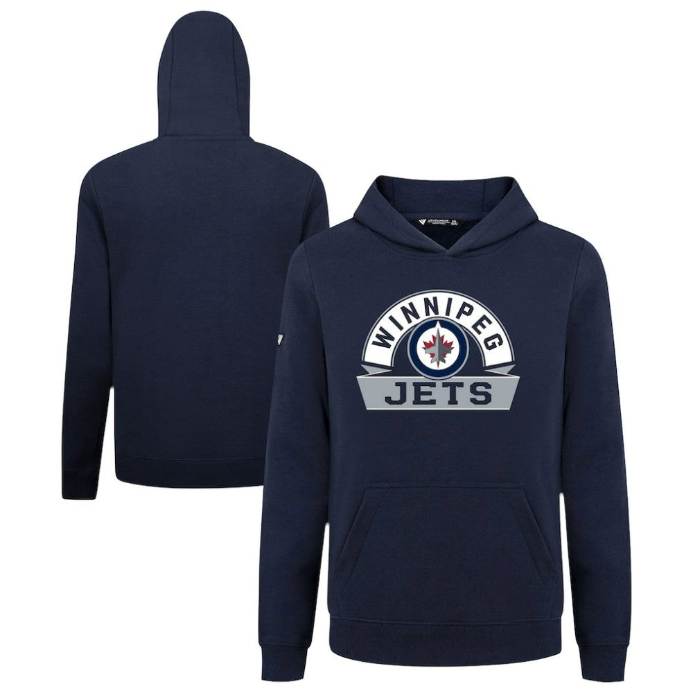 Winnipeg Jets Levelwear Youth Podium Banner Arch Pullover Hoodie - Navy | US 203146493