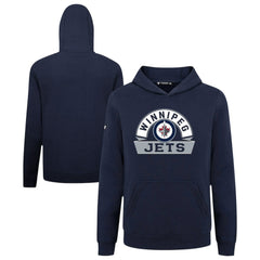 Winnipeg Jets Levelwear Youth Podium Banner Arch Pullover Hoodie - Navy | US 203146493