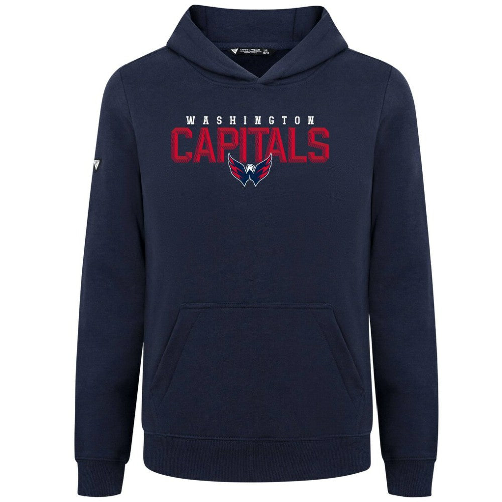 Washington Capitals Levelwear Youth Podium Carve Pullover Hoodie - Navy | US 203146501