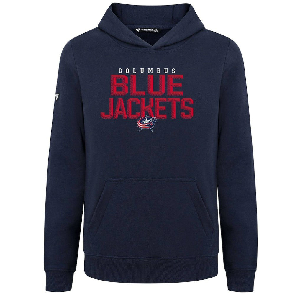 Columbus Blue Jackets Levelwear Youth Podium Carve Pullover Hoodie - Navy | US 203146502