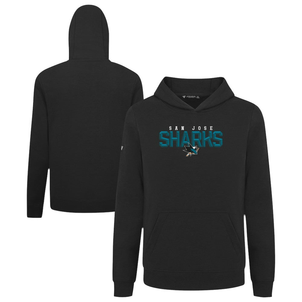 San Jose Sharks Levelwear Youth Podium Carve Pullover Hoodie - Black | US 203146507