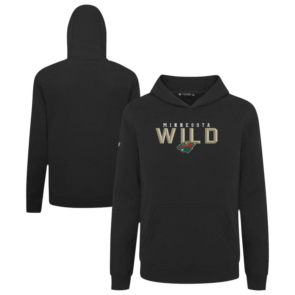 Minnesota Wild Levelwear Youth Podium Carve Pullover Hoodie - Black | US 203146508