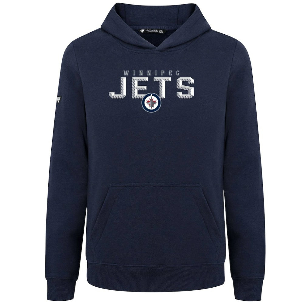 Winnipeg Jets Levelwear Youth Podium Carve Pullover Hoodie - Navy | US 203146509