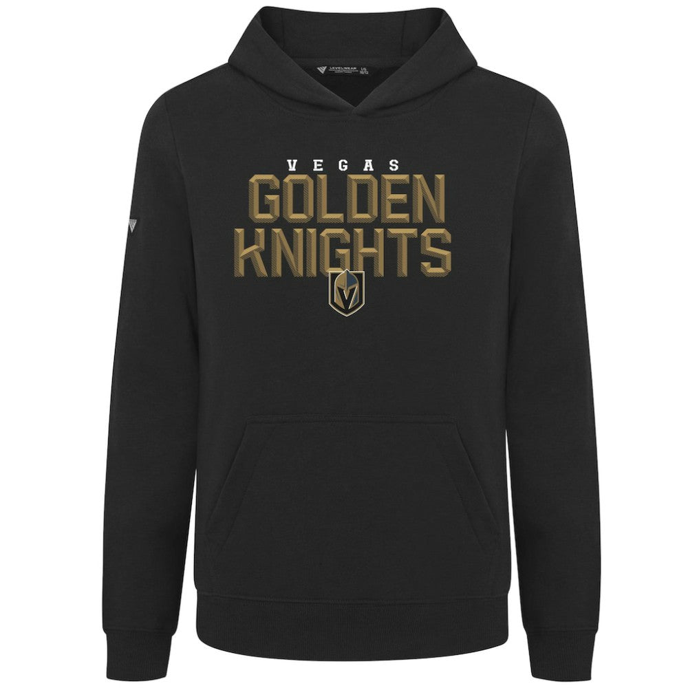 Vegas Golden Knights Levelwear Youth Podium Carve Pullover Hoodie - Black | US 203146510