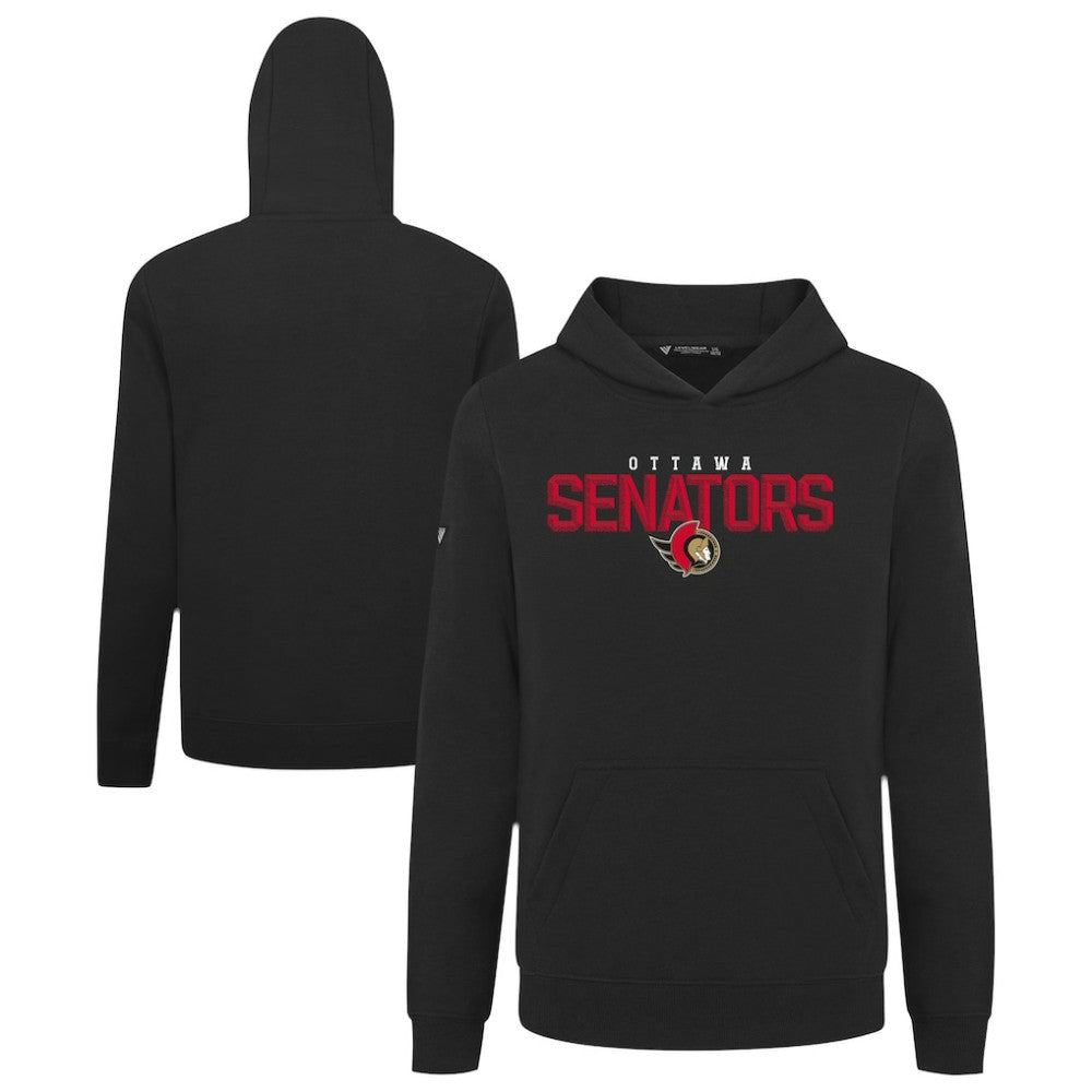 Ottawa Senators Levelwear Youth Podium Carve Pullover Hoodie - Black | US 203146513