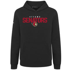 Ottawa Senators Levelwear Youth Podium Carve Pullover Hoodie - Black | US 203146513