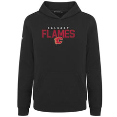 Calgary Flames Levelwear Youth Podium Carve Pullover Hoodie - Black | US 203146514