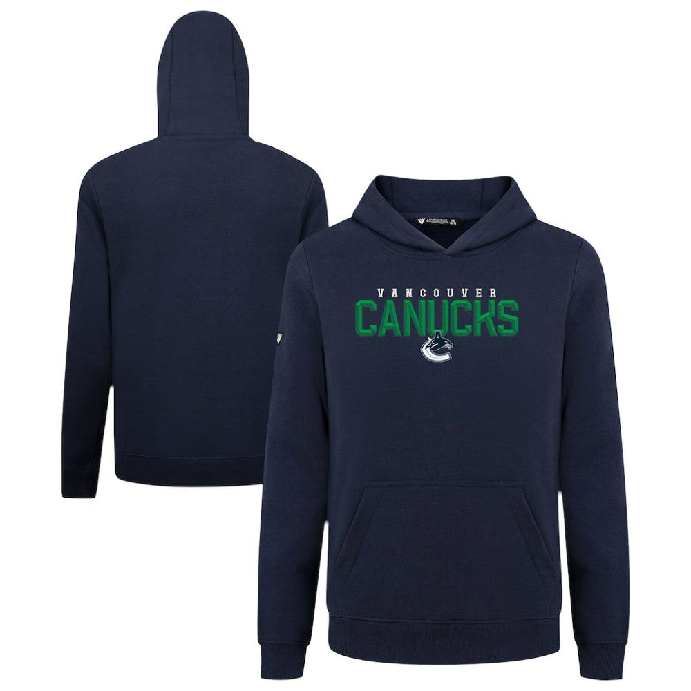 Vancouver Canucks Levelwear Youth Podium Carve Pullover Hoodie - Navy | US 203146515