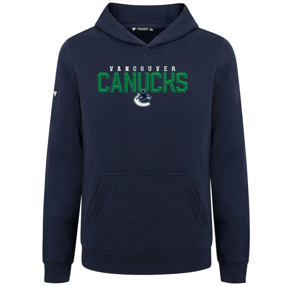 Vancouver Canucks Levelwear Youth Podium Carve Pullover Hoodie - Navy | US 203146515
