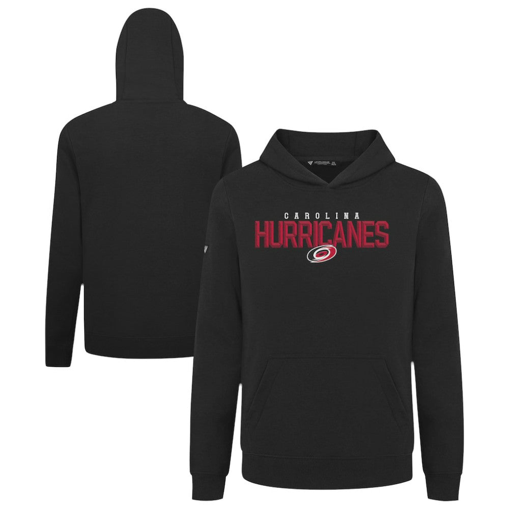 Carolina Hurricanes Levelwear Youth Podium Carve Pullover Hoodie - Black | US 203146516