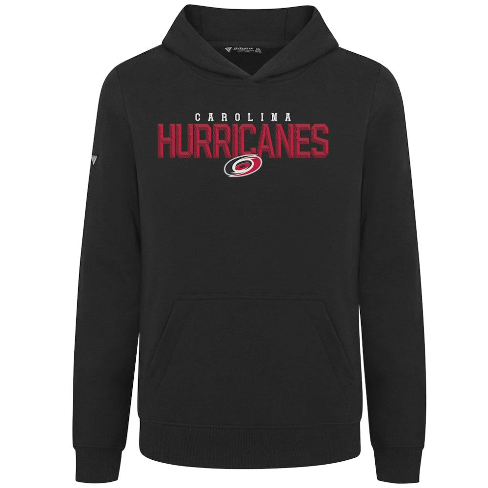 Carolina Hurricanes Levelwear Youth Podium Carve Pullover Hoodie - Black | US 203146516