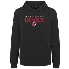 New Jersey Devils Levelwear Youth Podium Carve Pullover Hoodie - Black | US 203146523