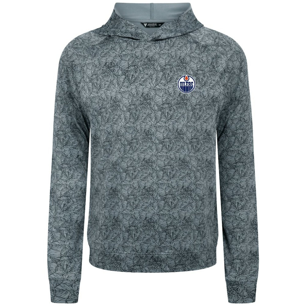 Edmonton Oilers Levelwear Albatross Raglan Pullover Hoodie - Gray | US 203146599