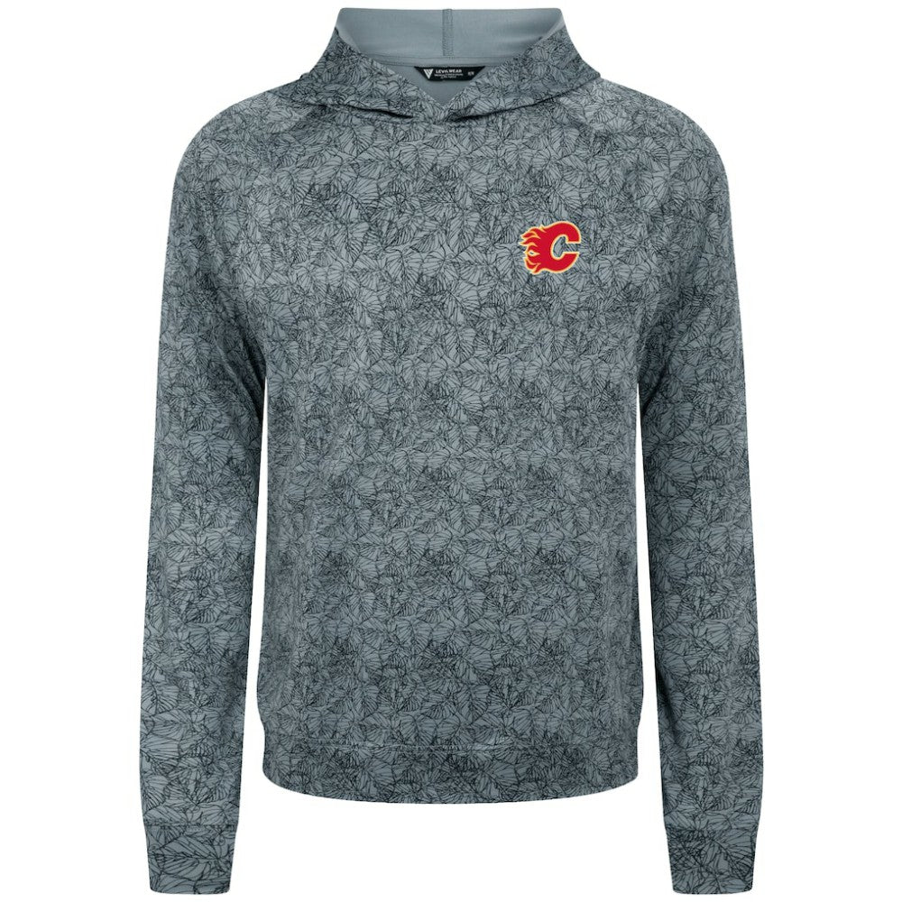 Calgary Flames Levelwear Albatross Raglan Pullover Hoodie - Gray | US 203146613