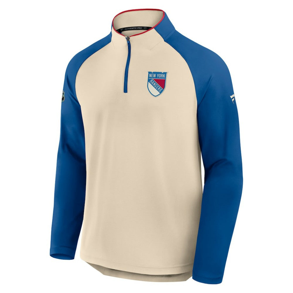 New York Rangers Fanatics 2026 NHL Winter Classic Authentic Pro Quarter-Zip - Natural | US 203148087