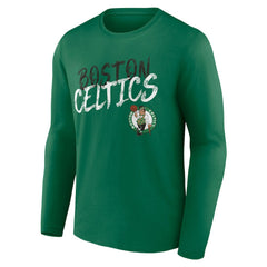 Boston Celtics Hustle Custom Long Sleeve T-Shirt Kelly Green